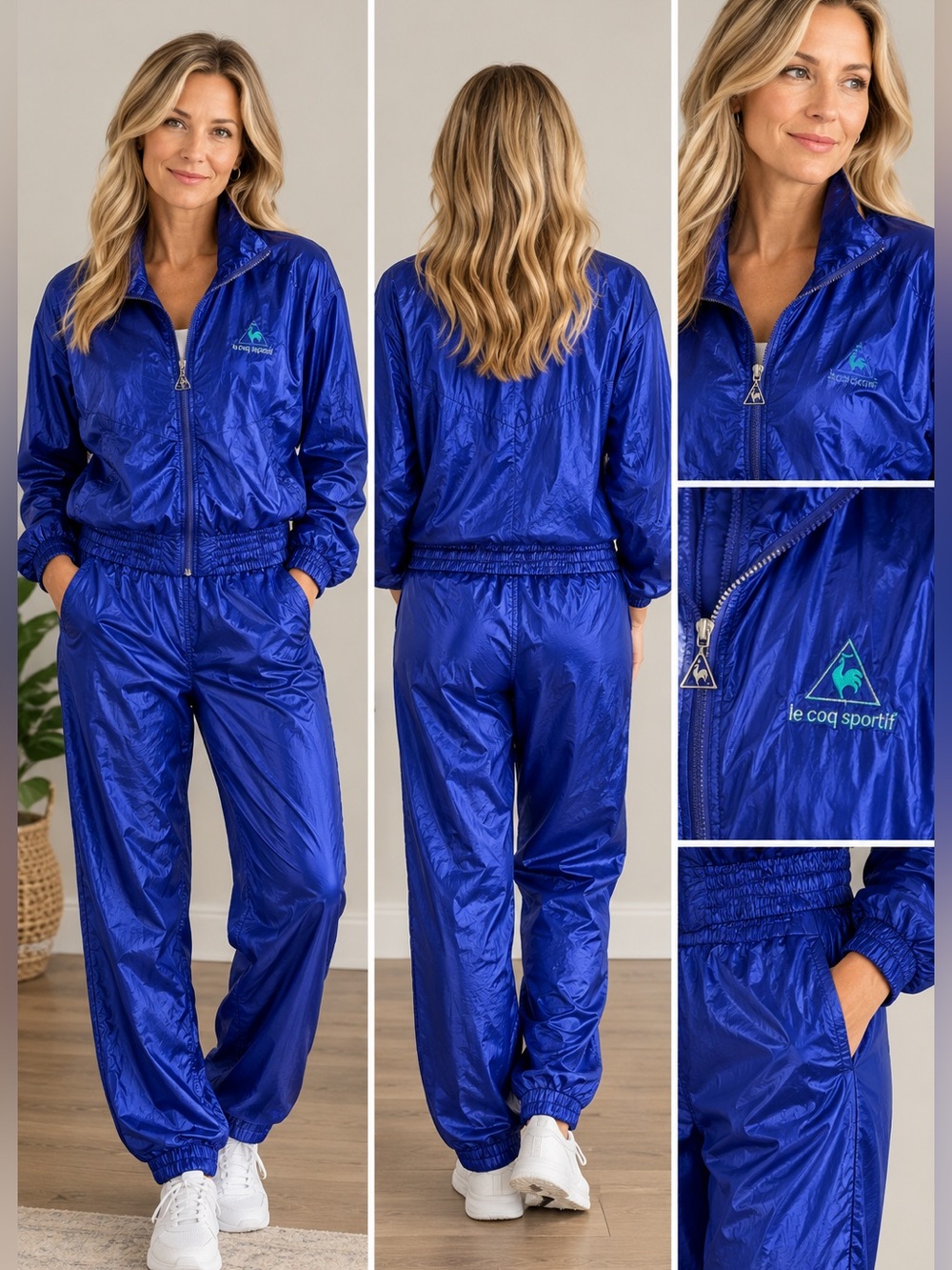 Le coq sportif wind suit, vintage, jacket and pants. Size small